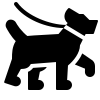 Illustration of a person walking a dog
